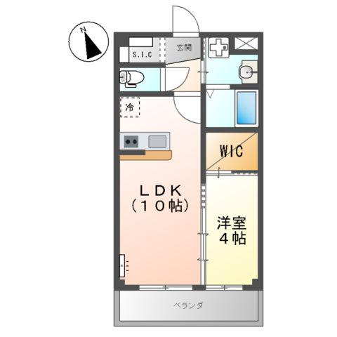 アヴァンセ(1LDK/1階)の間取り写真