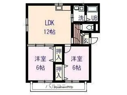 KSマンション(2LDK/3階)の間取り写真