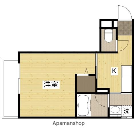 MAISON DE QUATRE Ⅲ(1K/3階)の間取り写真