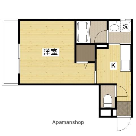 MAISON DE QUATRE Ⅲ(1K/5階)の間取り写真