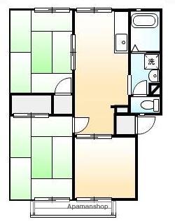 ニューサンシティ川口B(3DK/2階)の間取り写真