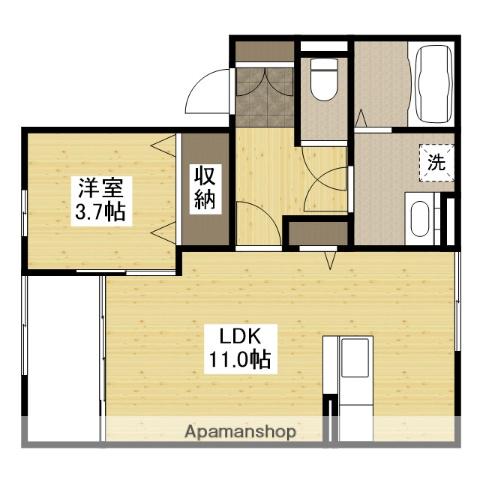 ヴィークコート手城(1LDK/2階)の間取り写真