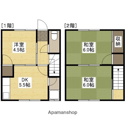 松本アパート(3K/1階)の間取り写真