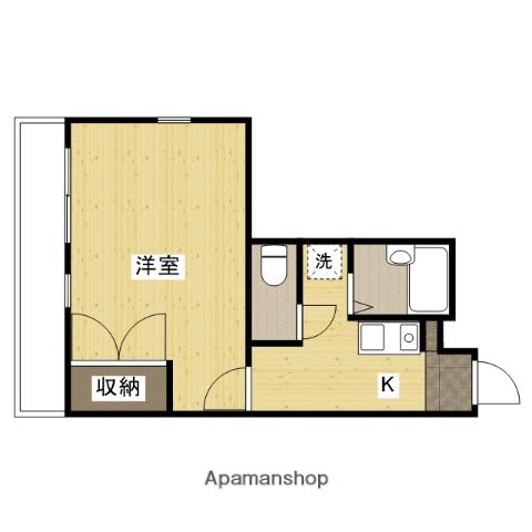 カサブランカ高橋A(1K/1階)の間取り写真