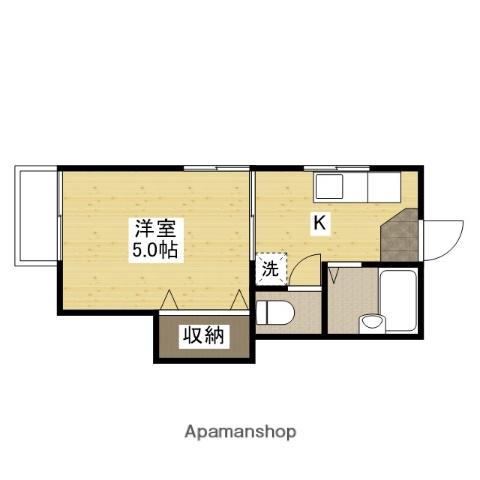 ナセール(1K/1階)の間取り写真