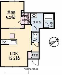 SKY Ⅰ(1LDK/1階)の間取り写真