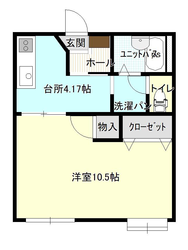 メゾン光南(1K/1階)の間取り写真