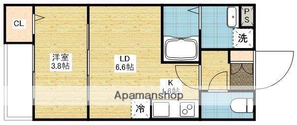 アコット春日(1LDK/1階)の間取り写真