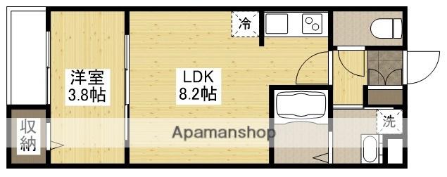 アコット春日(1LDK/3階)の間取り写真