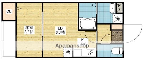アコット春日(1LDK/1階)の間取り写真