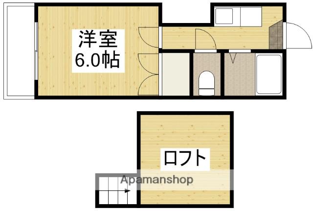 クリスタ松永(1K/2階)の間取り写真