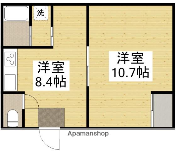 藤井ビル(1LDK/3階)の間取り写真