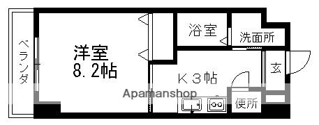 フルリール松浦Ⅱ(1K/1階)の間取り写真
