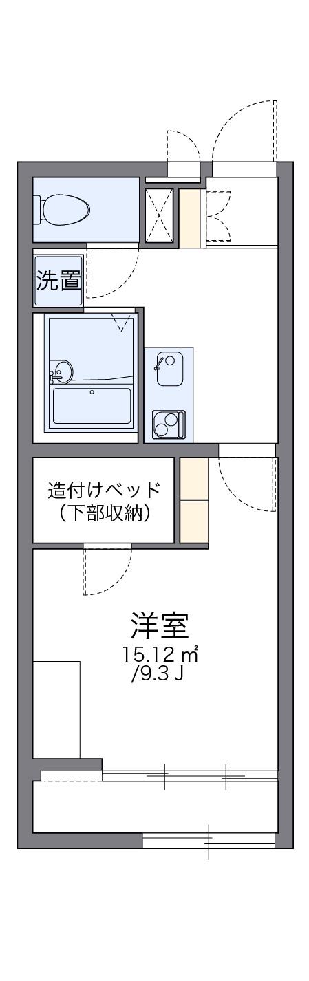 レオパレスTHUBAKI(1K/2階)の間取り写真