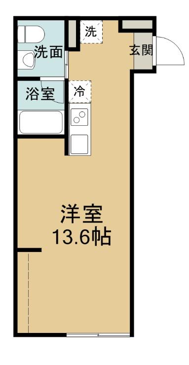 エストレビータ草津Ⅱ(ワンルーム/1階)の間取り写真