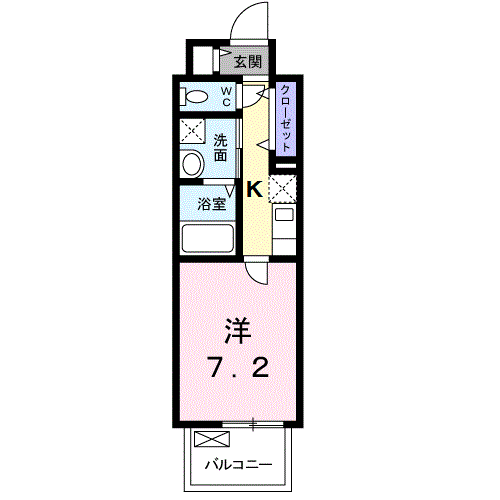 広島電鉄本線 天満町駅 徒歩3分 10階建 築5年(1K/10階)の間取り写真