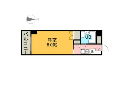 井口クインズコート(1K/3階)の間取り写真