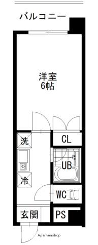 プリメゾン福山木之庄(1K/4階)の間取り写真