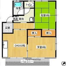 小砂ハイツ(2DK/2階)の間取り写真