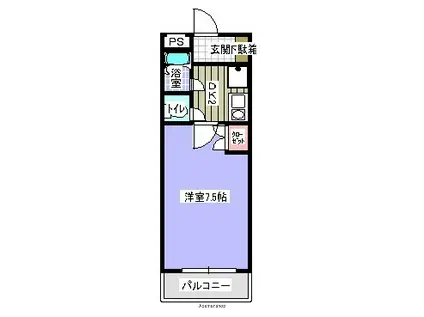 エメローズ千田(1K/3階)の間取り写真