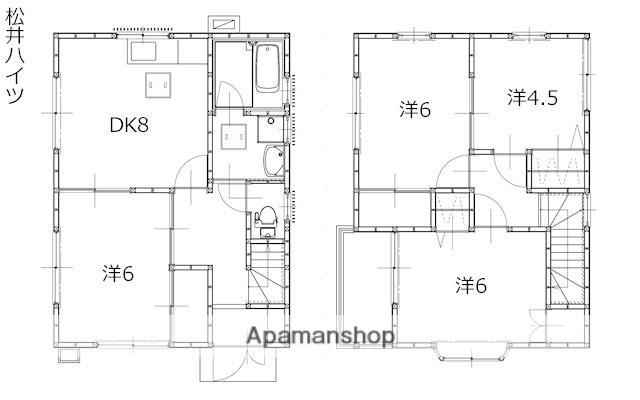 広島県福山市 2階建 築18年(4LDK)の間取り写真