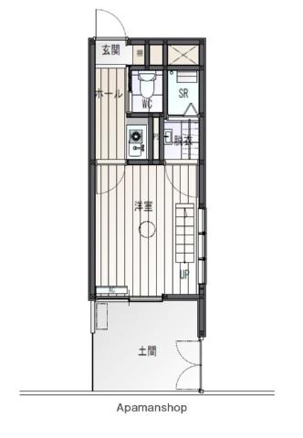 サニーハイツ(1K/1階)の間取り写真