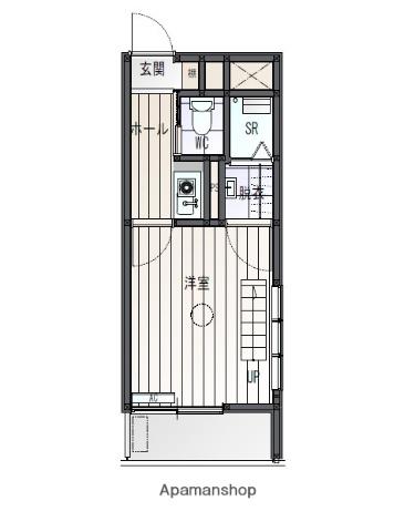 サニーハイツ(1K/2階)の間取り写真