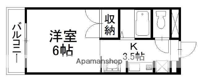 コーポMT(1K/3階)の間取り写真