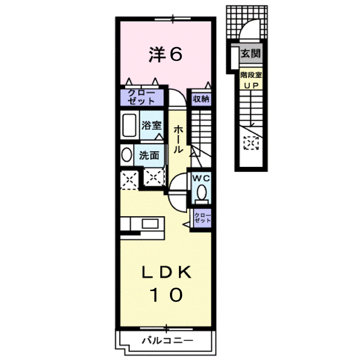 グラン・シャリオ(1LDK/2階)の間取り写真