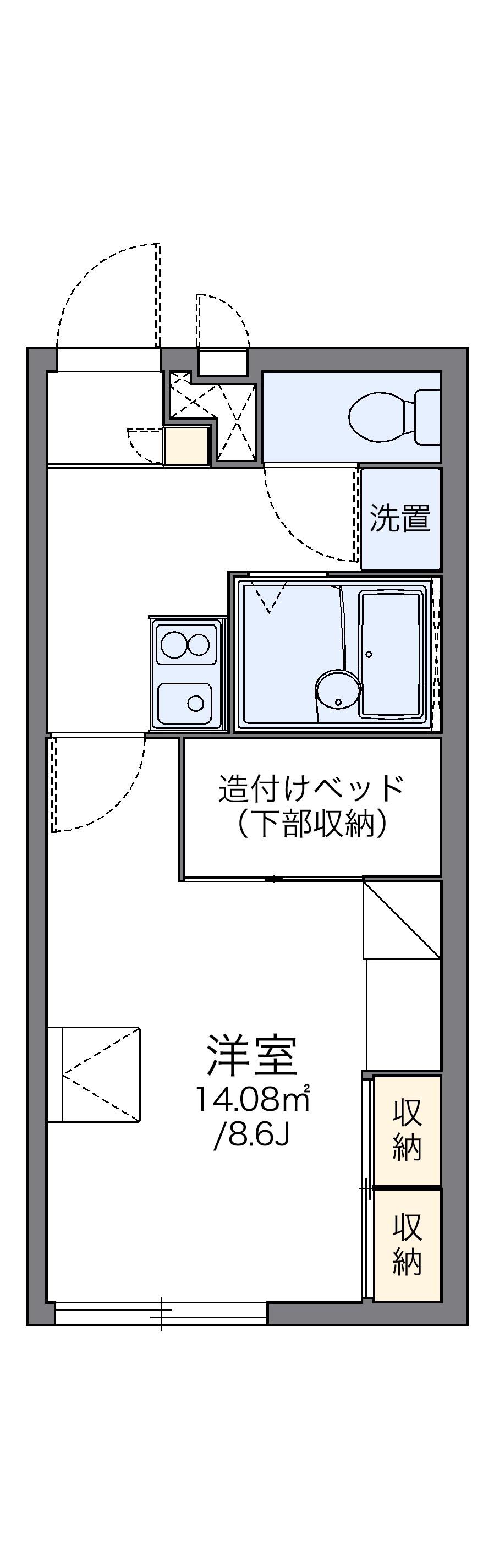 レオパレスM&M(1K/2階)の間取り写真