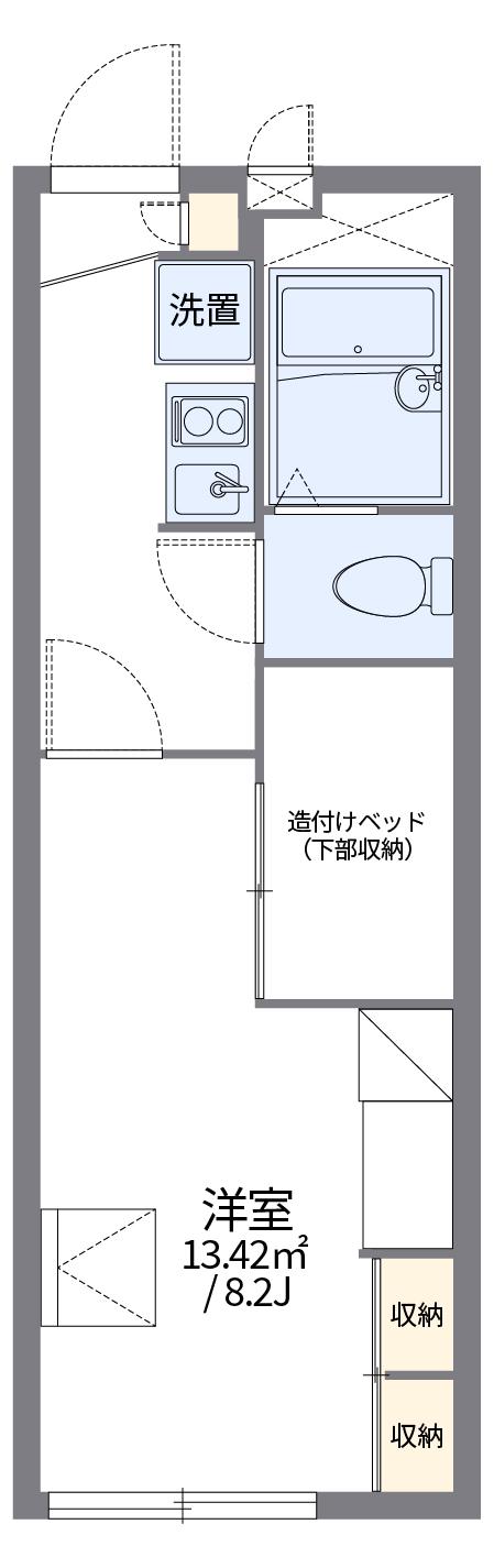 レオパレスバラの妖精(1K/2階)の間取り写真