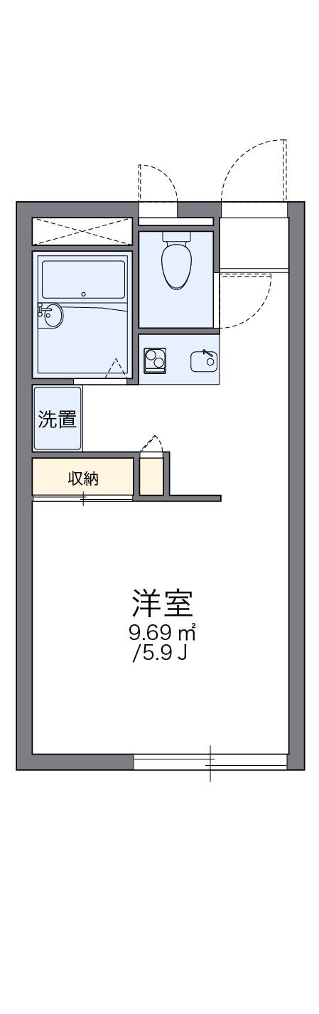 レオパレスサンローズ(1K/1階)の間取り写真