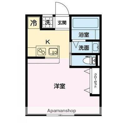 グランヴィア アリエッティ(ワンルーム/2階)の間取り写真