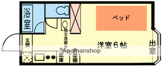 コーポクランダ(1K/1階)の間取り写真