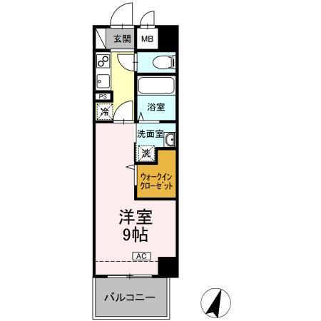 セレーノ福山駅前(1K/5階)の間取り写真