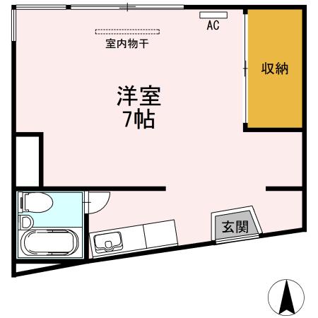 メゾンエル(ワンルーム/3階)の間取り写真