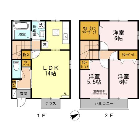 シャルムグレイスＩＩ　Ａ棟(3LDK)の間取り写真