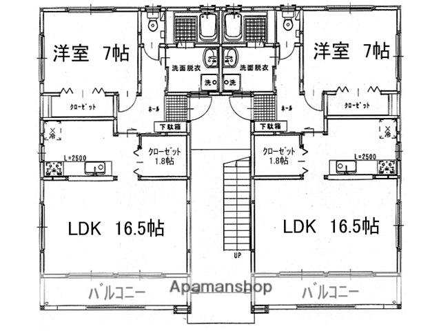 ブライト西新涯(1LDK/1階)の間取り写真