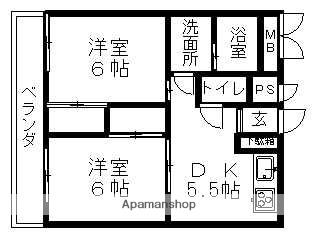 田中マンション(2DK/3階)の間取り写真