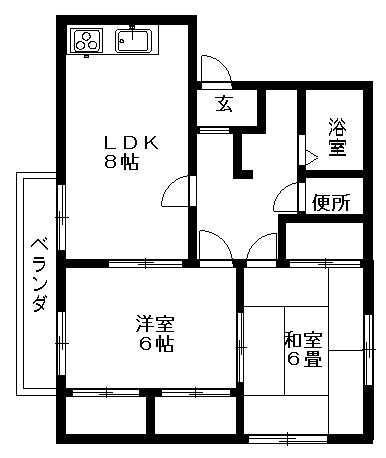 ペイサージュ エピエ(2DK/1階)の間取り写真