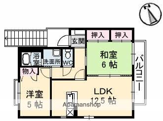 カーサ焼山中央E棟(2LDK/1階)の間取り写真