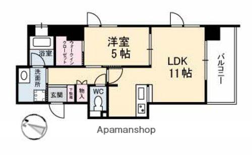 リラクオーレアクラス(1LDK/2階)の間取り写真