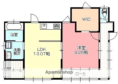 広島県呉市 1階建 築51年(1LDK)の間取り写真