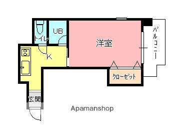 岡本マンション(1K/3階)の間取り写真
