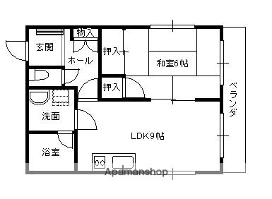 Tビル(1LDK/4階)の間取り写真