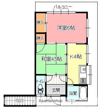 OSアパート(2K/3階)の間取り写真