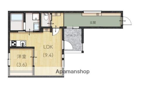 サルース(1LDK/3階)の間取り写真