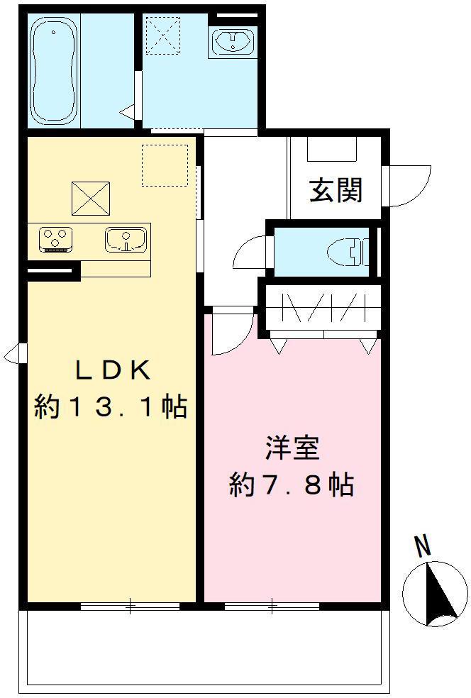ARIETTA(1LDK/1階)の間取り写真