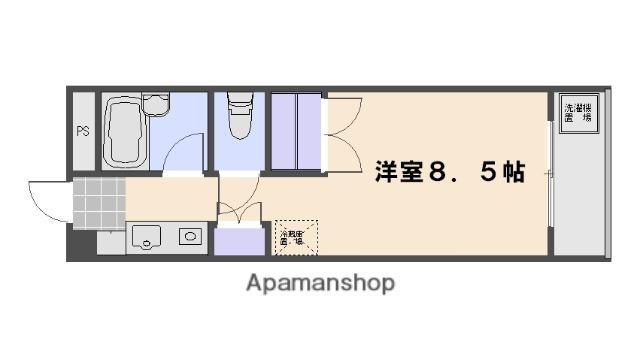 ドリームハイツ(ワンルーム/1階)の間取り写真