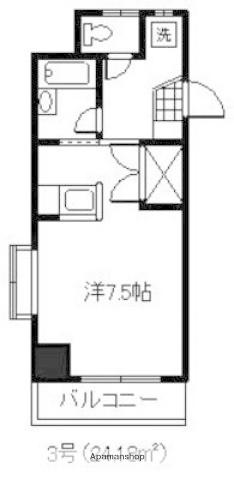 アソシエ大町(ワンルーム/4階)の間取り写真